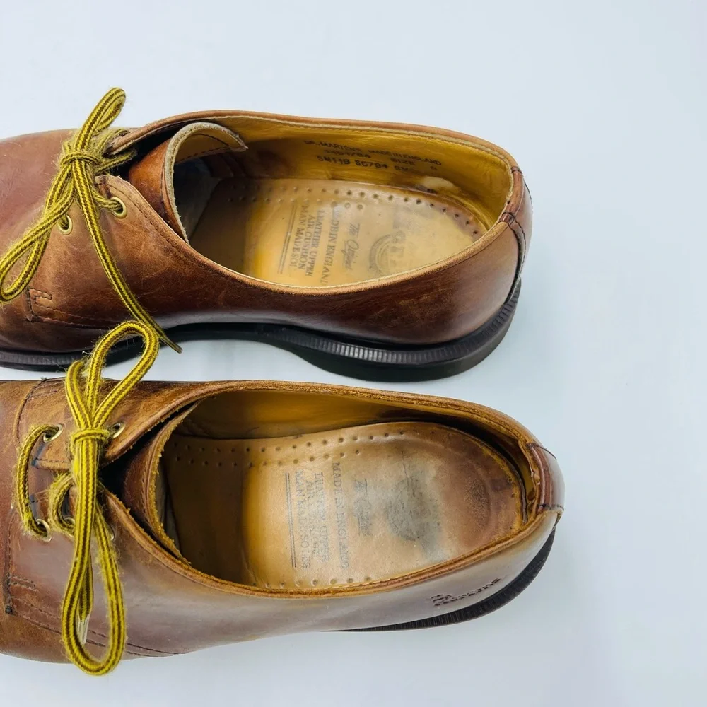 Mens Vintage Brown Oxford Made In England Dr. Martens 1461